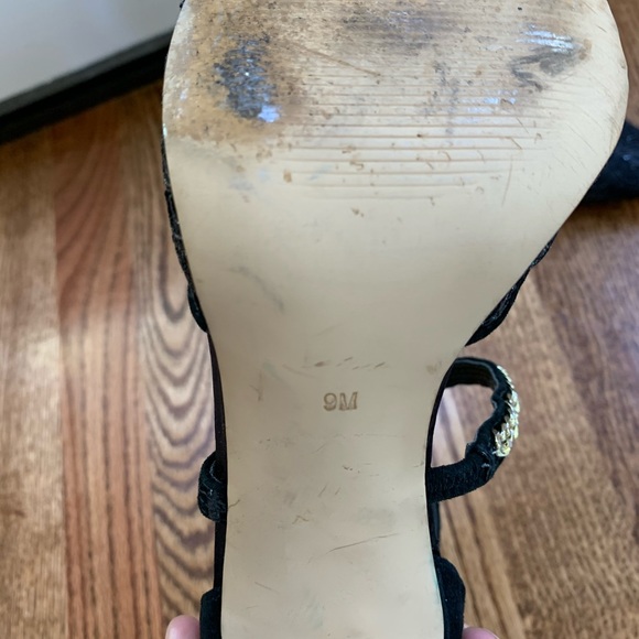 Guess Pointy Toe Suede Lace Chain Stiletto Pumps 9 - Picture 15 of 16